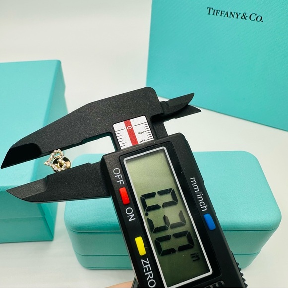 Tiffany & Co. .13 Diamond 18K Rose Gold Heart Earrings with Box - Picture 9 of 13